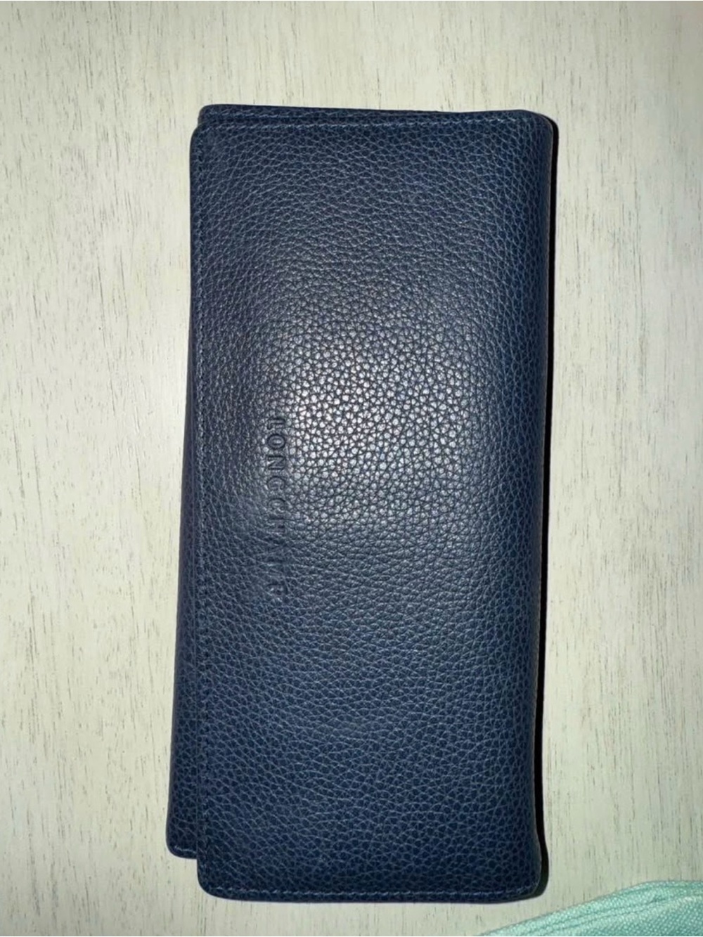 Longchamp Navy Blue Leather Long Wallet